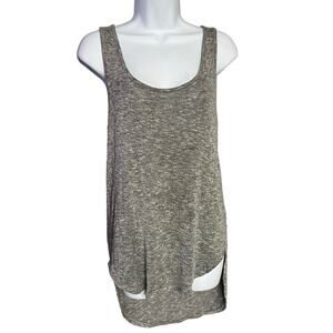 Mossimo high low heather gray scoop neck knit racerback tank top XS
